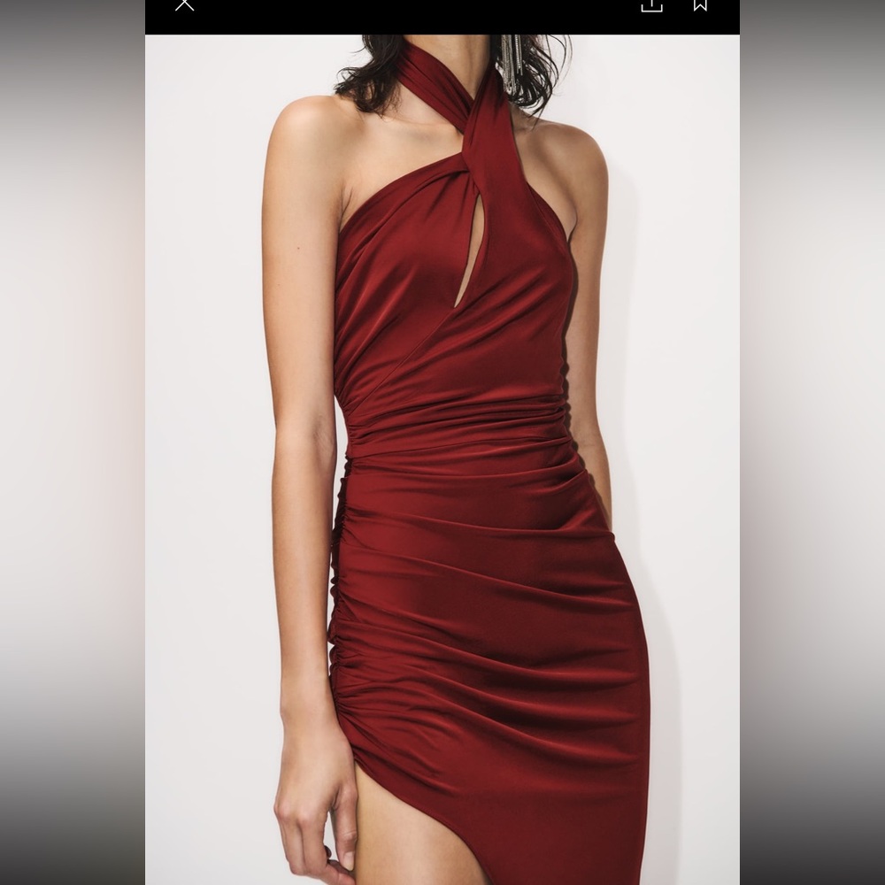 Zara limited edition celeb style cut out midi dress